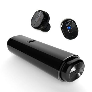 [Vraiment Sans Fil] S3 Mini ecouteur Bluetooth Double Haute Fidelite Portable Avec Boete de Chargeur - Noir