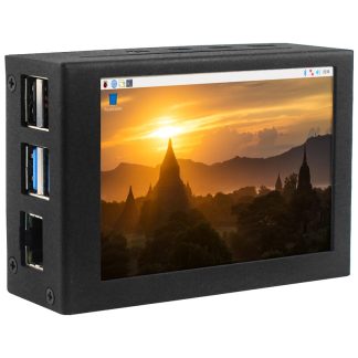 Catdae Raspberry Pi 4B 2G 4G 8G Boetier en metal avec ecran tactile de 3,5 pouces HD Raspberry Pi 4 Boetier de protection - cas ecran tactile de 3,5 pouces