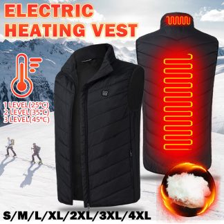 Gilet chauffant electrique en graphene Bakeey USB ser Intelligent combinaison de chauffage e temperature constante pour hommes gilet electrique en coton chauffant - s