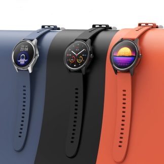 DT NO.1 DT55 1.3 pouces plein ecran tactile frequence cardiaque pression arterielle moniteur d'oxygene montre visage pousser bluetooth musique multi-langue montre intelligente - NO.1