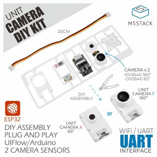 Kit de bricolage pour appareil photo M5Stacke ESP32 Le kit de camera WiFi comprend un objectif grand angle + un objectif Fisheye OV2640 200W Pixel