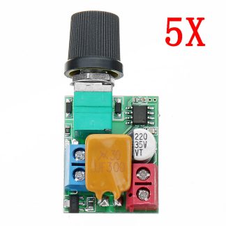 5 pcs DC 5V e 35V 5A Mini Moteur PWM Vitesse Contreleur Ultra Petit LED Gradateur Vitesse Commutateur Gouverneur