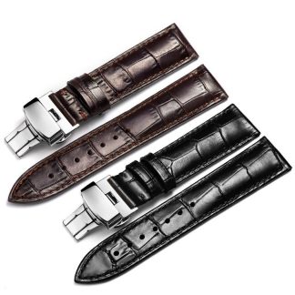 Bakeey 22 mm Bracelet en cuir veritable de rechange Montre en cuir d'alligator Bande - NO.1