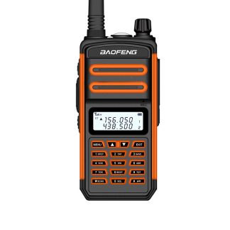 BAOFENG BF-S5plus 5W 1800mAh UV Dual Three Bande Radio portative bidirectionnelle talkie-walkie 128 canaux Sea Land LED Lampe de poche Interphone exterieur Interphone civil - Prise UE Orange