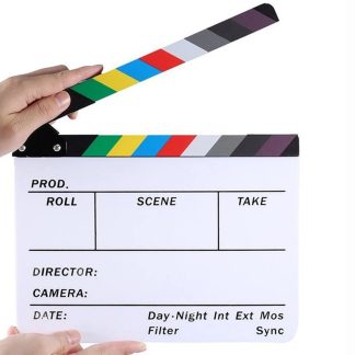 Acrylique colore realisateur scene Clap TV Film Film Video Coupe Prop