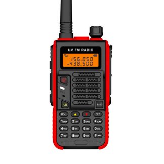 BaoFeng UV-5R Talkie-Walkie Version Sport 2-15KM VHF UHF Dual Bande UV 5R Radio bidirectionnelle pour les radios de chasse au jambon - rouge