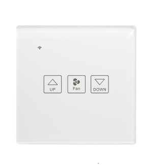 Somgoms SM-1SRW-EU Interrupteur de ventilateur WiFi Tuya Interrupteur tactile intelligent Standard EU Compatible avec Alexa Google Home - Noir