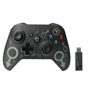 Manette de jeu sans fil 2.4G Contreleur de jeu Free Drive Mini contreleur USB pour adaptateur PC XONE PS3 - Noir