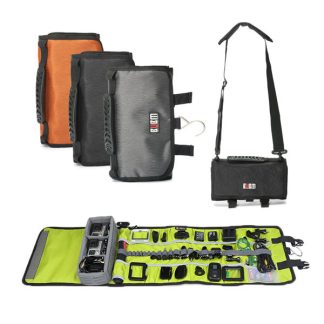 BUBM stockage etanche etui de protection sac de camera de rouleau pour GoPro heros 4 3 Plus 3 SJcam - Orange