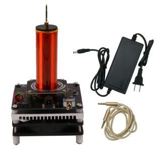 Bricolage Mini Tesla bobine musique 2A 3.5 MM prise en charge d'entree Audio telephone portable jouer de la musique ventilateur 24 V