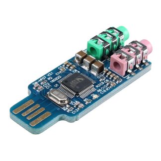 3pcs libre lecteur usb carte son ordinateur portable carte son externe module usb cm108 puce carte son