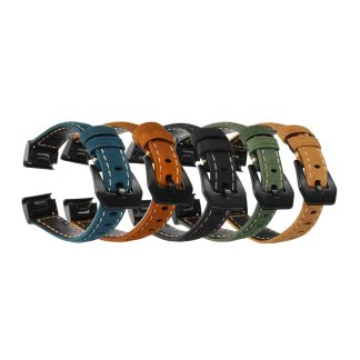 Bracelet de montre en cuir 20 mm e ajustement rapide Bande remplacement pour montre intelligente Garmin Fenix 5s - Vert