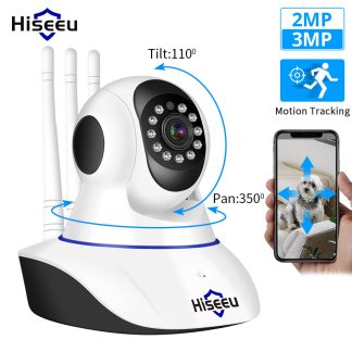 Hiseeu 1536P camera IP WIFI sans fil 3MP camera de securite e domicile intelligente Surveillance Audio bidirectionnelle CCTV camera pour animaux de compagnie 2mp bebe moniteur