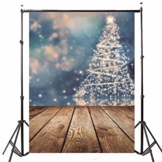 5x7FT vinyle photographie fond Merry Christmas Tree Theme plancher en bois toile de fond pour Photo Studio
