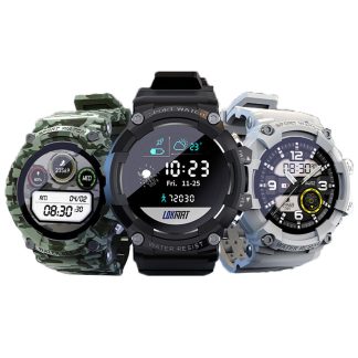 LOKMAT SKY 4G Full Netcom Montre Intelligente 1.28 pouces Plein ecran Tactile BT Lecteur de Musique Camera SOS Carte SIM 3ATM etanche Montre Intelligente Telephone - Noir