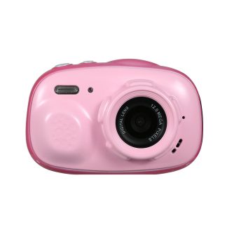 OUKITEL Q1 Mini Appareil Photo Numerique 5MP 2,0 Pouces IPS Affichage IP68 etanche Integre Rechargeable Batterie avec 8 Go Cameras Carte Memoire pour Enfants - Rose