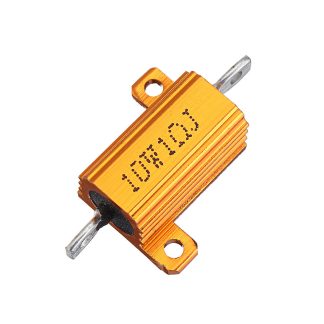 10pcs RX24 10W 1R 1RJ Boetier En Aluminium Haute Resistance De Puissance Or Metal Coque Cas Resistance Du Resistance