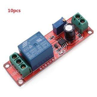 10pcs retarder minuterie interrupteur reglable 0-10 sec avec NE555 alimentation electrique 12v 10A