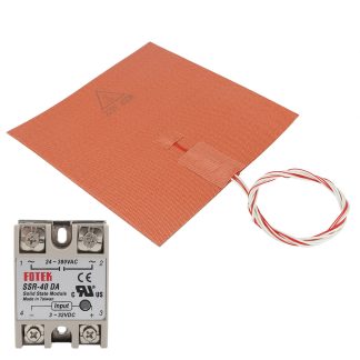 Tampon en silicone pour lit chauffant d'importation 250*250 220V 450W + Kit vSSR de relais e semi-conducteurs pour imprimante 3D VORON 2.4