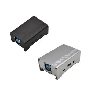 etui de protection en alliage d'aluminium noir / argent + ventilateur + kit dissipateur de chaleur pour Raspberry Pi 3B - Noir