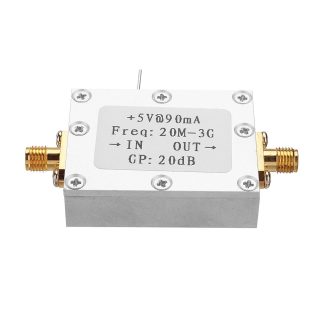 Amplification RF large bande e haute linearite 20dB 0.02-3G Module amplificateur de puissance moyenne haute performance