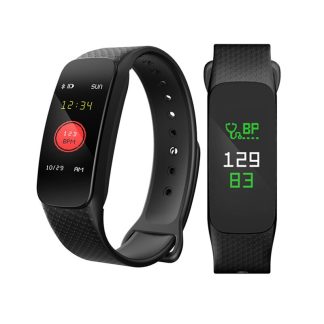 XANES L6 ecran couleur 0.96 `` IP67 Bracelet intelligent etanche moniteur de frequence cardiaque montre intelligente mi bande - Bleu ciel