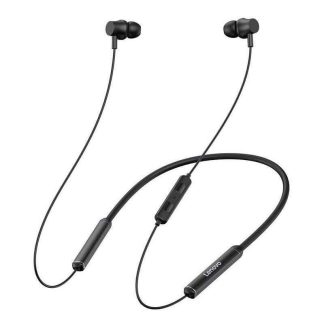 Lenovo QE07 bluetooth 5.0 ecouteurs sans fil stereo antibruit micro magnetique etanche Sport tour de cou casque avec micro - Noir