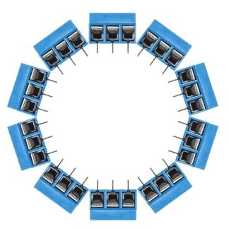 100pcs 5mm KF-301 3 broches PCB Mount Block Screw Terminal NF Connecteur