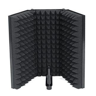 Reflecteur d'enregistrement de studio de bouclier d'isolation de microphone en metal pliable portatif