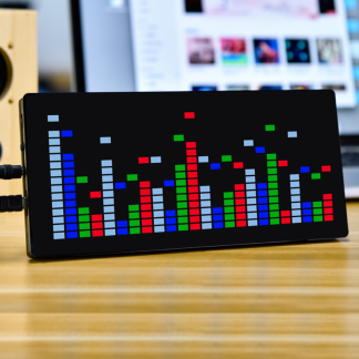 WangDaTao HU-008 LED Kit de bricolage de spectre de musique 2416 pieces de lumiere clignotante lumiere Cube bricolage e souder petite Production - Rouge