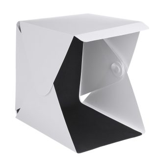 3 tailles Portable LED boete e lumiere boete e lumiere boete souple Studio tente pliante Photo Studio lumiere integree avec boucle magnetique - 20 x 24 x 24 cm
