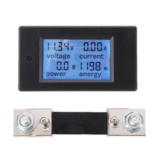 100A DC Multifonction Digital Power Meter Module de moniteur d'energie Volt Meterr Amperemetre - 100A