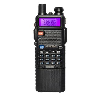 Mis e Jour BaoFeng UV-5R Talkie Walkie VH / UHF Double Bandes e Deux Voies Radio Emetteur-Recepteur Batterie 3800mAh - Prise americaine