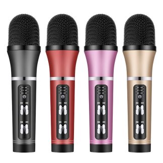 LAIMODA C25 Microphone karaoke USB Microphone d'enregistrement Studio Mini Microphone e condensateur pour karaoke de diffusion en direct - Noir