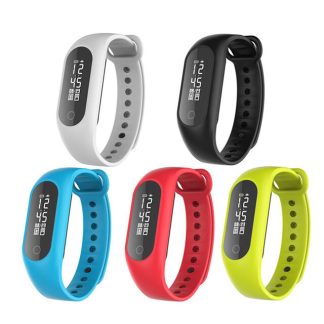 B15S 0.86 pouces OLED frequence cardiaque moniteur de pression d'oxygene sanguin podometre Bracelet intelligent pour iphone X 8 Non original - Bleu