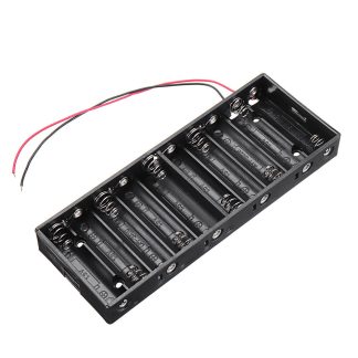 10pcs 10 fentes AA Batterie Box Batterie Support Conseil pour 10xAA Batteries Kit de bricolage Cas
