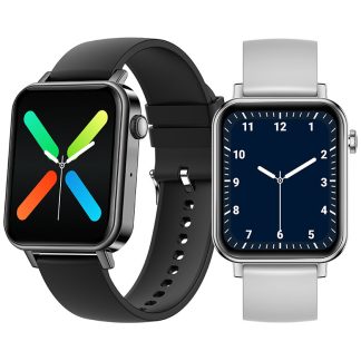 SENBONO X39 ecran tactile de 1,69 pouces BT Appeler la frequence cardiaque Pression arterielle Moniteur d'oxygene Sante Butler Modes multisports Cadran personnalise BT5.0 Montre intelligente - Gris