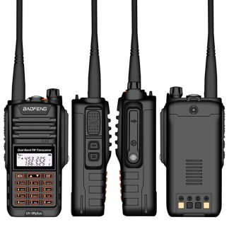 BAOFENG BF-UV9RPLUS 8W IP68 Talkie-walkie etanche 128 canaux 400-520MHz Double marque Radio portable bidirectionnelle VHF UHF IP68 Interphone etanche - Prise americaine