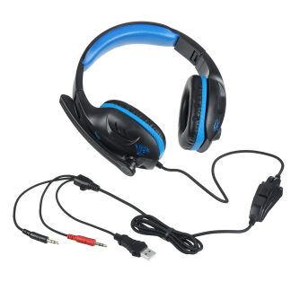 IN-968 3.5mm casque de jeu casque LED son surround micro pour PC portable PS4 Xbox