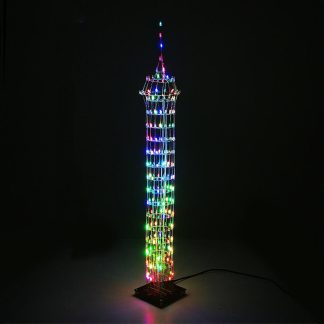 DIY Macao Tower LED Light Cube Telecommande sans fil Music Spectrum Kit electronique