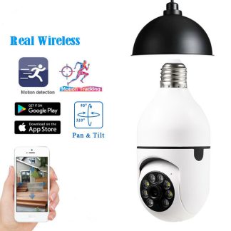 E27 2MP Mini PTZ Full HD Camera IP Wifi avec prise d'ampoule E27 Vision nocturne Vitesse de stockage en nuage Dome Service de securite pour la surveillance de la maison intelligente - lumiere unique