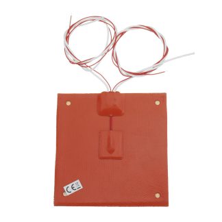 Coussin chauffant de lit chauffant en silicone 120x120mm 120v / 220v 120W avec trou pour imprimante 3D