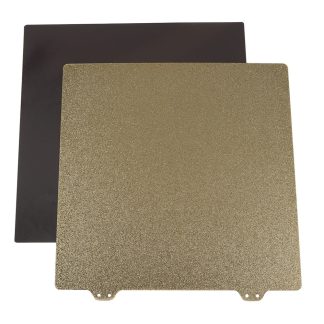 Surface de l'autocollant magnetique B 300x300mm avec plaque d'acier en poudre PEI e Double Texture doree pour imprimante 3D CR-10 / 10S