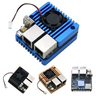 Mini routeur NanoPi R2S Open Source Dual-Gbps Ethernet Ports RK3328 SoC Built-in English System for IOT NAS Smart Home Gateway - Noir