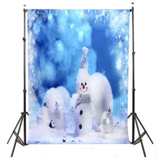 7x5ft 2.1x1.5m fantaisie bonhomme de neige theme de noel photographie Studio Prop fond toile de fond