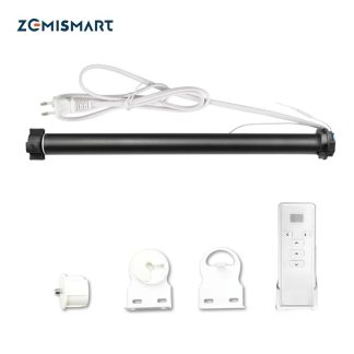 Zemismart WiFi Tuya moteur de rideau de vie intelligent pour 36 37mm Tube Alexa Google contrele e domicile rouleau aveugle moteur d'obturateur motorise - Prise americaine