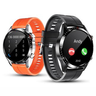 Bakeey MV55 moniteur d'oxygene de pression arterielle de frequence cardiaque mesure de la temperature corporelle appel bluetooth lecture de musique IP67 montre intelligente etanche - Noir