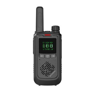 BAOFENG BF-T17 5W 3.7V Mini talkie-walkie 400-470MHZ 16 canaux 1-3 km etanche UV double Bande Radio USB portative bidirectionnelle pour camping en plein air voyage randonnee interphone - Noir Prise americaine