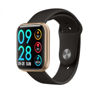 [Cadeau gratuit] Bakeey P80 ecran tactile complet Detection de la sante en temps reel 8 Mode Sport 15 jours en veille Montre intelligente - or rose