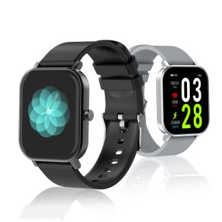[24 modes de sport professionnel] ALLCALL S10 Moniteur d'oxygene de pression arterielle de frequence cardiaque e ecran tactile de 1,69 pouces BT 5,0 IP68 Montre intelligente etanche - Gris